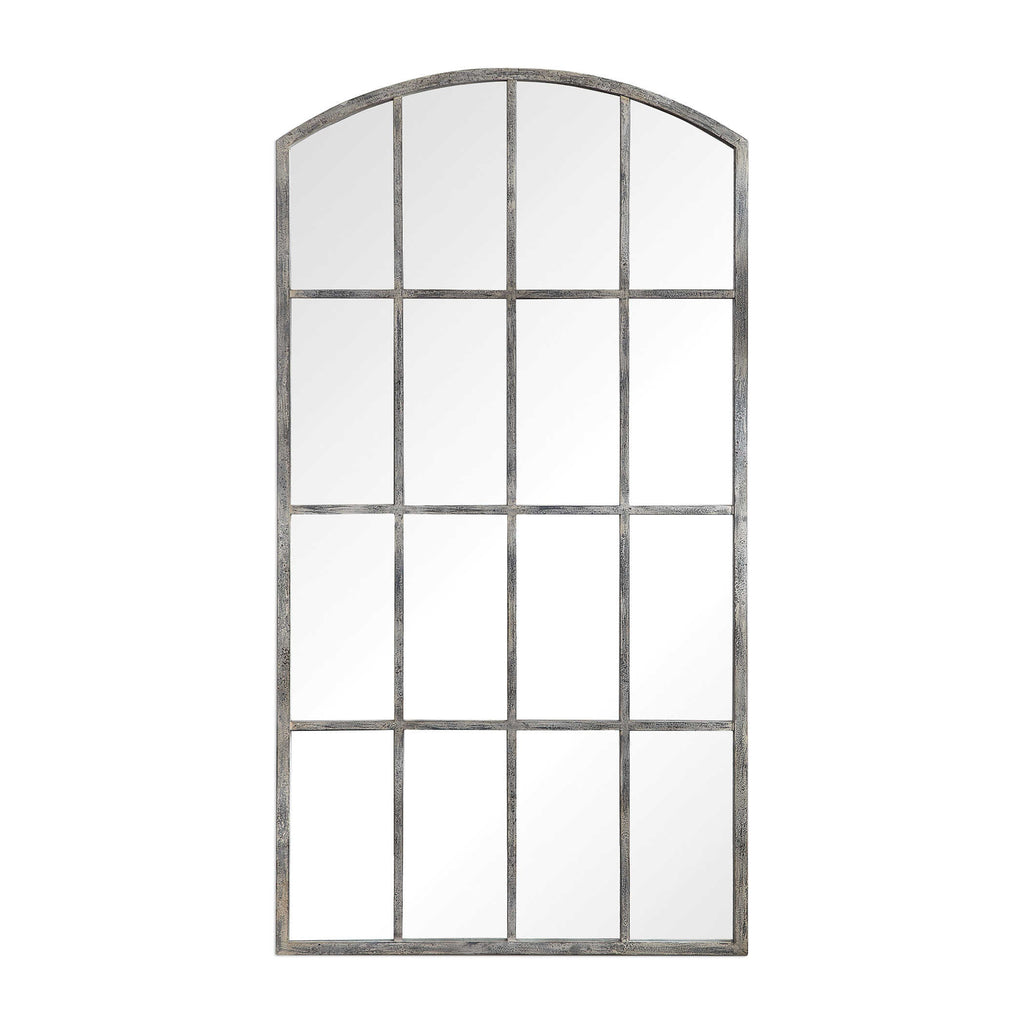 Grand miroir arqué Amiel - Blanc lavé