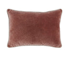 Coussin en velours auburn