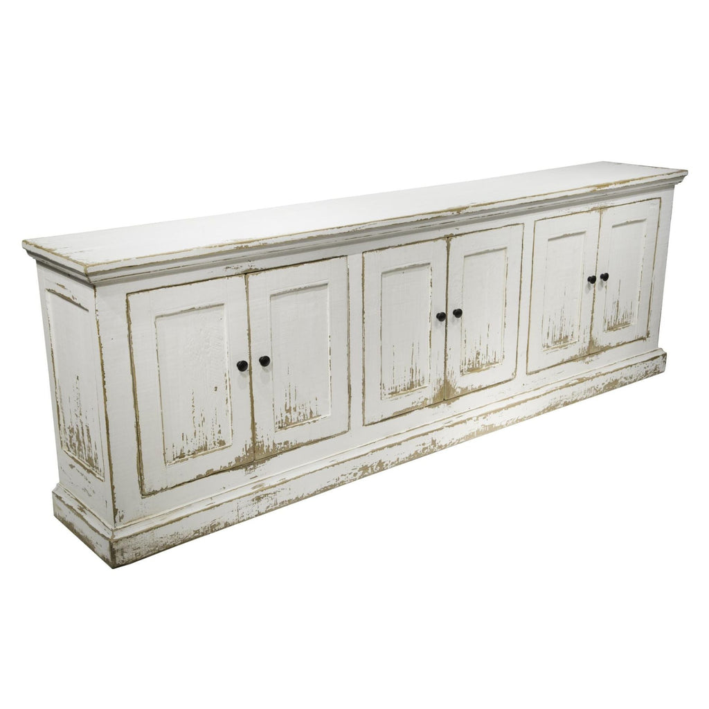Buffet Mira 6 portes - Blanc antique