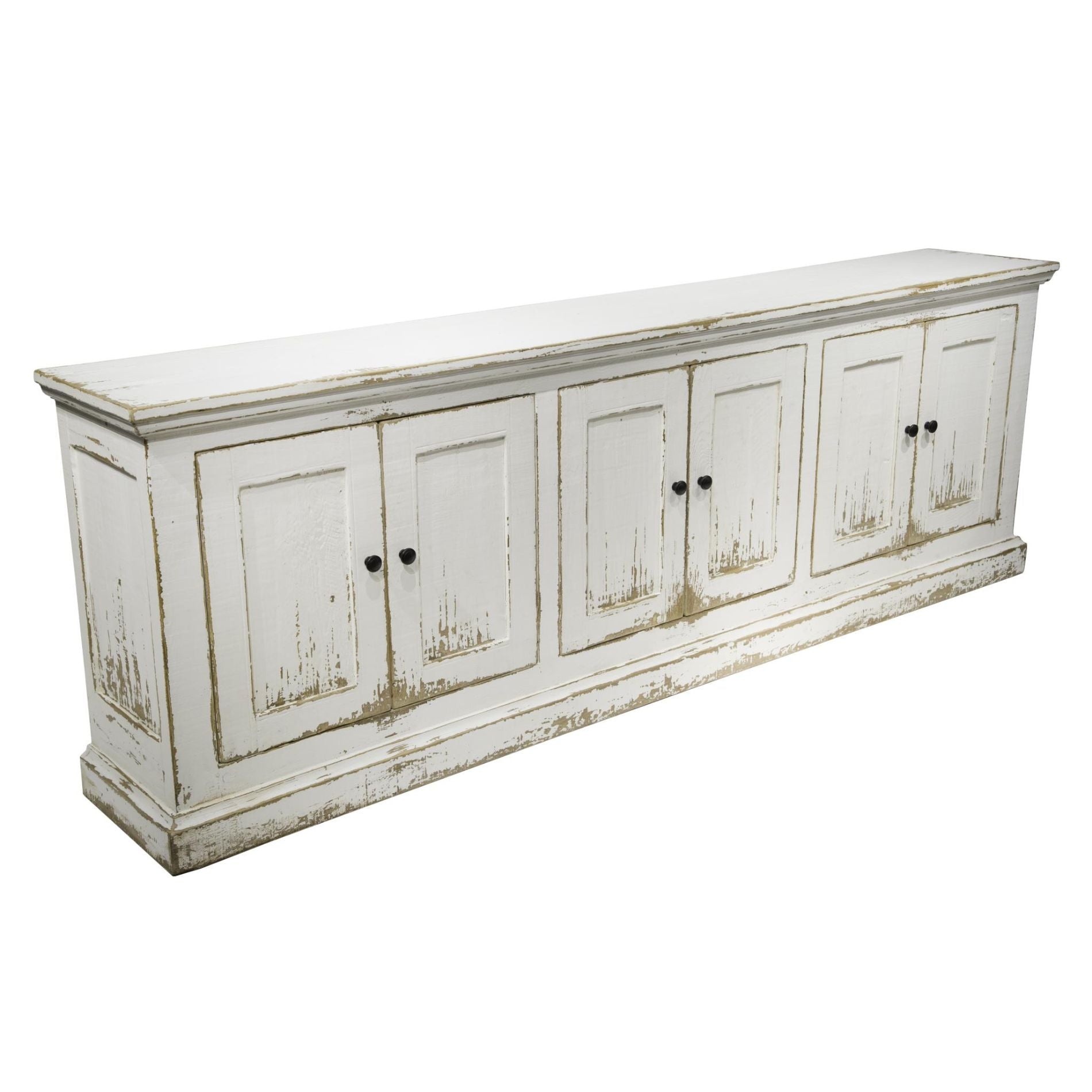 Buffet Mira 6 portes - Blanc antique