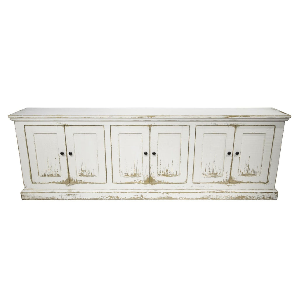 Buffet Mira 6 portes - Blanc antique