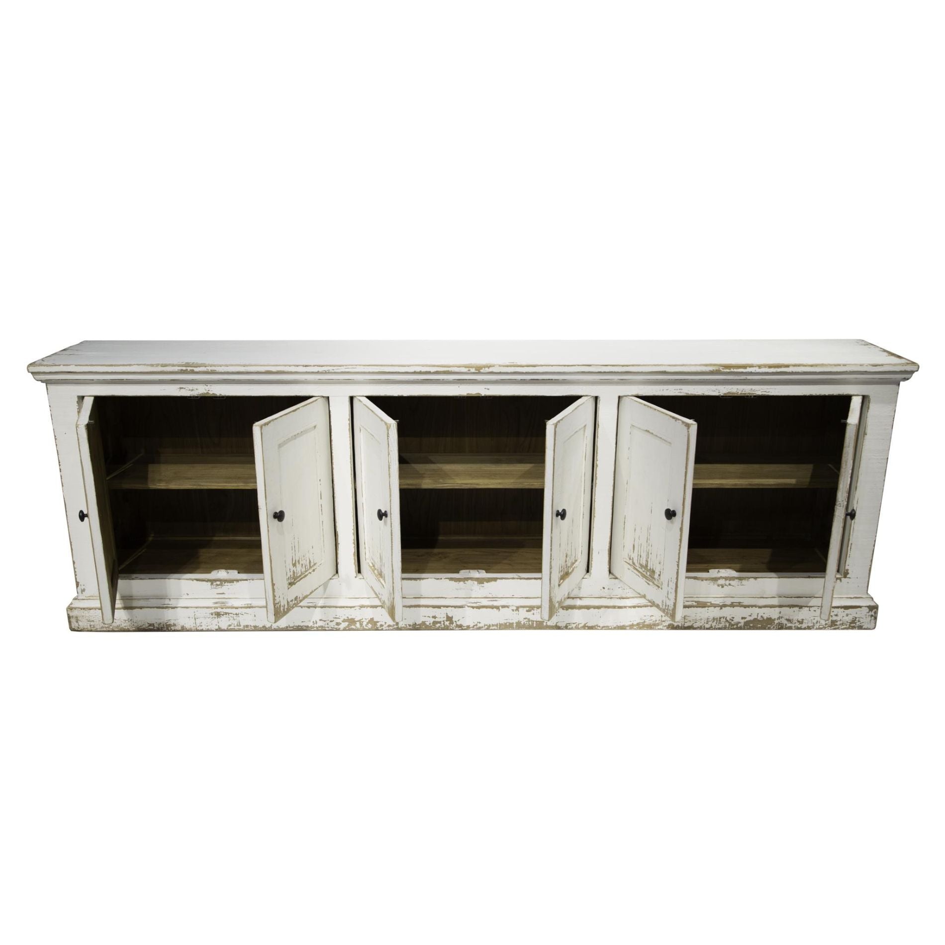 Buffet Mira 6 portes - Blanc antique