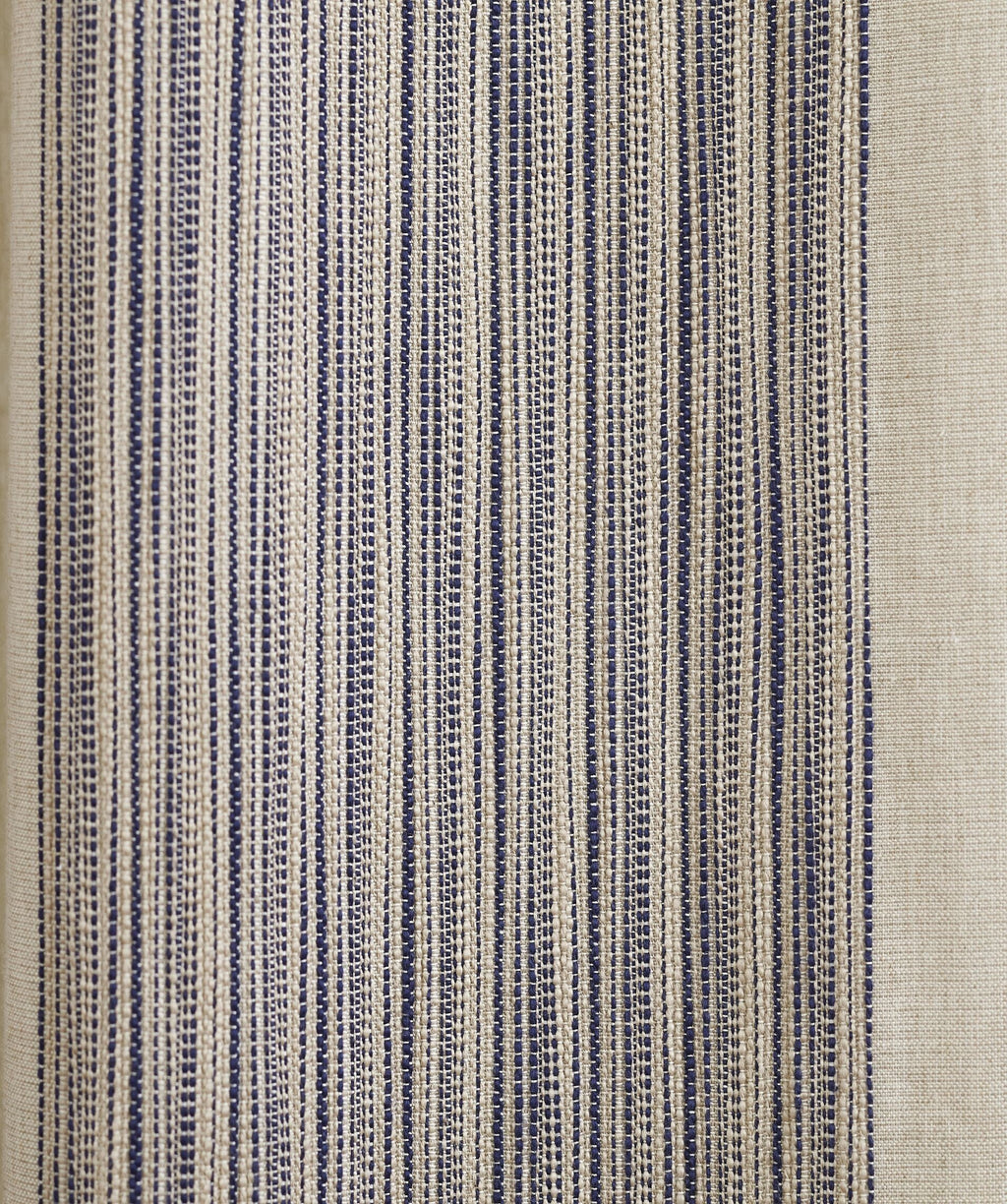 Panneau de draperie Hampton en coton à rayures - Bleu marine