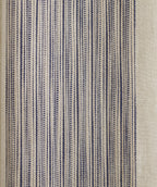 Panneau de draperie Hampton en coton à rayures - Bleu marine