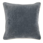 Coussin en velours gris pierre