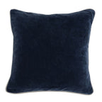 Coussin en velours bleu marine