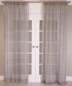 Panneau de draperie en lin et jute - Anthracite