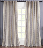 Panneau de draperie Hampton en coton à rayures - Bleu marine